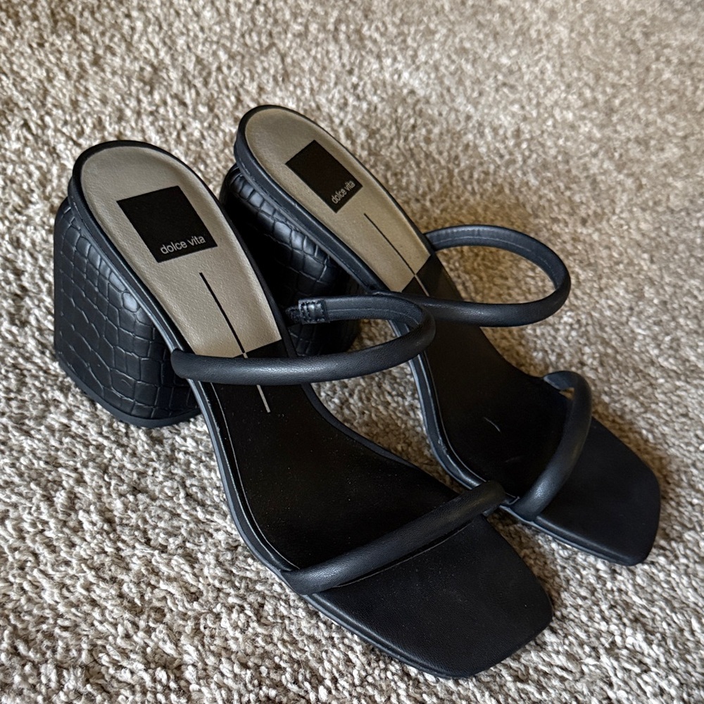Dolce Vita Women's Elegant Black Block Heels
